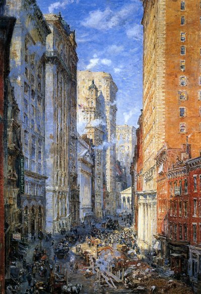 Broad Street, New York, c.1904 by Colin Campbell Cooper